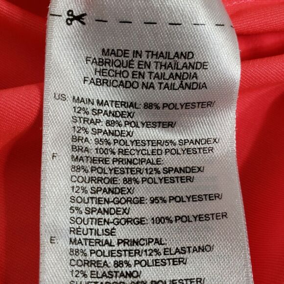 Reebok Womens Top XS High Neck Coral Built-In Bra Workout Tank Stretch Razorback - Picture 9 of 10